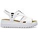 White Casual Open Sandals Sandali Sintetico E Tessile Scarpe Donna Bianco Eu 39, V44y5-80 - Foto miniatura 2