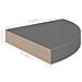 Scaffali Angolari A Parete 4 Pz Grigio Lucido 25x25x3,8 Cm Mdf - Foto miniatura 7