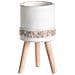 Vaso Per Piante Rialzato Skiatos 22 Cm Bianco Sporco - Foto miniatura 2