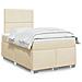 Giroletto a Molle con Materasso Crema 120x190 cm in Tessuto - Foto miniatura 2
