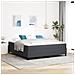 Letto con Rete e Materasso Grigio Scuro Super King in Tessuto a Coste - Foto miniatura 2