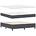 Letto con Rete e Materasso Grigio Scuro Super King in Tessuto a Coste - Foto miniatura 6