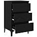Comodino  con Gamba in Metallo Nero Rovere 40x35x69 cm - Foto miniatura 5