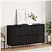 Sideboards 2 pcs Rovere nero 120 x 35 x 70 cm Legno multistrato - Foto miniatura 2