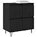 Sideboards 2 pcs Rovere nero 120 x 35 x 70 cm Legno multistrato - Foto miniatura 3