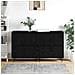 Sideboards 2 pcs Rovere nero 120 x 35 x 70 cm Legno multistrato - Foto miniatura 4