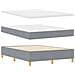 Letto a molle con materasso Grigio chiaro 140 x 200 cm Tessuto - Foto miniatura 7