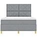 Letto a molle con materasso Grigio chiaro 140 x 200 cm Tessuto - Foto miniatura 8