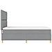 Letto a molle con materasso Grigio chiaro 140 x 200 cm Tessuto - Foto miniatura 9