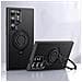 Custodia Nera Compatibile Con Samsung S24 Con Supporto Magnetico Rotante A 360° E Anello In Silicone - Foto miniatura 1
