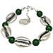 Bracciale In Giada Verde E Conchiglia D'argento 10µ - Foto miniatura 1