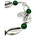 Bracciale In Giada Verde E Conchiglia D'argento 10µ - Foto miniatura 2