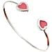 Bracciale E Anello A Forma Di Cuore In Argento 10µ Rosa - Foto miniatura 3
