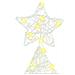 Albero di Natale con 100 LED Bianco caldo 120 cm Acrilico - Foto miniatura 5