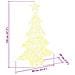 Albero di Natale con 100 LED Bianco caldo 120 cm Acrilico - Foto miniatura 8