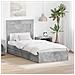 Letto con Contenitore con testiera Grigio cemento 75 x 190 cm - Foto miniatura 2