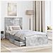 Letto con Contenitore con testiera Grigio cemento 75 x 190 cm - Foto miniatura 3