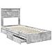 Letto con Contenitore con testiera Grigio cemento 75 x 190 cm - Foto miniatura 5
