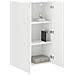 Mobile TV da parete Bianco 59,5 x 31 x 100 cm Legno multistrato - Foto miniatura 3