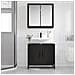 Set di mobili per il bagno 2 pcs Rovere Nero Legno multistrato - Foto miniatura 4