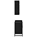 Set di mobili per il bagno 2 pcs Rovere Nero Legno multistrato - Foto miniatura 8