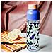 Bottiglia D'acqua Riutilizzabile Ice 840ml Con Tappo In Legno E Motivo Floreale Stilizzato, Viola - Foto miniatura 3