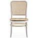 Set Di 2 Sedie Vesta Colore Bienco /rovere, Legno Massello E Rattan Naturale - Foto miniatura 2