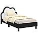 Struttura letto bambini con testata Nero 80 x 160 cm PU - Foto miniatura 1