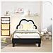 Struttura letto bambini con testata Nero 80 x 160 cm PU - Foto miniatura 3