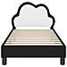 Struttura letto bambini con testata Nero 80 x 160 cm PU - Foto miniatura 5