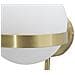 Applique Glamy Circle In Ferro Dorato Con Sfera In Vetro Bianco E Fascia Oro - Foto miniatura 5