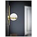 Applique Glamy Circle In Ferro Dorato Con Sfera In Vetro Bianco E Fascia Oro - Foto miniatura 6