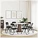 Sedia pieghevole 8 pcs Nero 48 x 44 x 78 cm Velluto - Foto miniatura 4
