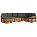 Set divani 8 pcs Naturale e Antracite Legno di Acacia Massello - Foto miniatura 1