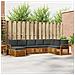Set divani 8 pcs Naturale e Antracite Legno di Acacia Massello - Foto miniatura 2