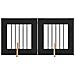 Cancello per cani con supporti 2 pcs Rovere Nero 60 x 60 cm - Foto miniatura 1