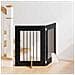 Cancello per cani con supporti 2 pcs Rovere Nero 60 x 60 cm - Foto miniatura 2