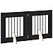 Cancello per cani con supporti 2 pcs Rovere Nero 60 x 60 cm - Foto miniatura 4