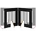 Cancello per cani con supporti 2 pcs Rovere Nero 60 x 60 cm - Foto miniatura 8