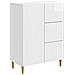 Credenza Bianco Lucido 66 x 34,5 x 90 cm Legno ingegnerizzato - Foto miniatura 1