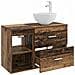 Set di mobili per il bagno 2 pcs Legno antico - Foto miniatura 3