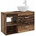 Set di mobili per il bagno 2 pcs Legno antico - Foto miniatura 1