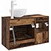 Set di mobili per il bagno 2 pcs Legno antico - Foto miniatura 7