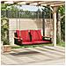 Panchina Dondolo con Cuscini Marrone 109x62x40 cm in Polyrattan - Foto miniatura 3