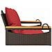 Panchina Dondolo con Cuscini Marrone 109x62x40 cm in Polyrattan - Foto miniatura 5