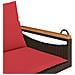 Panchina Dondolo con Cuscini Marrone 109x62x40 cm in Polyrattan - Foto miniatura 7