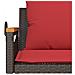 Panchina Dondolo con Cuscini Marrone 109x62x40 cm in Polyrattan - Foto miniatura 8