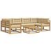 Set di divani da esterno con cuscino 5 pcs Bianco e Beige - Foto miniatura 1