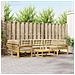 Set di divani da esterno con cuscino 5 pcs Bianco e Beige - Foto miniatura 2