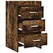 Comodini Rovere Fumo 40 x 36 x 70 cm Legno ingegnerizzato - Foto miniatura 3